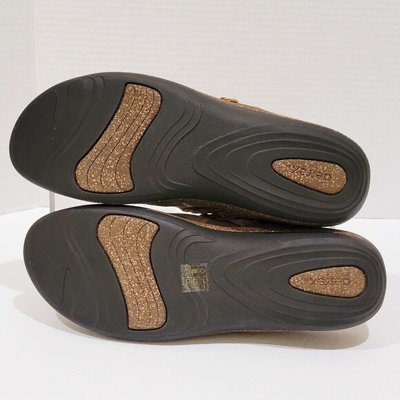 Aetrex Libby Clogs Size 40 Womens 9-9.5 Patchwork Boho Brown Mules Slip On Shoes - Picture 11 of 12